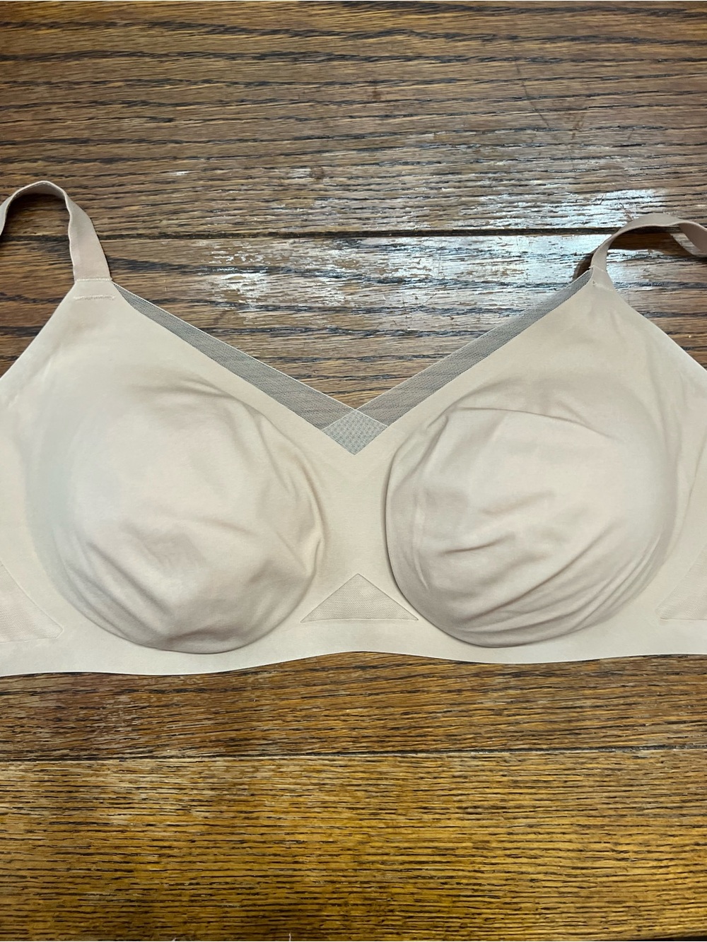 honey love crossover bra 1x Beige wireless 40C 40D